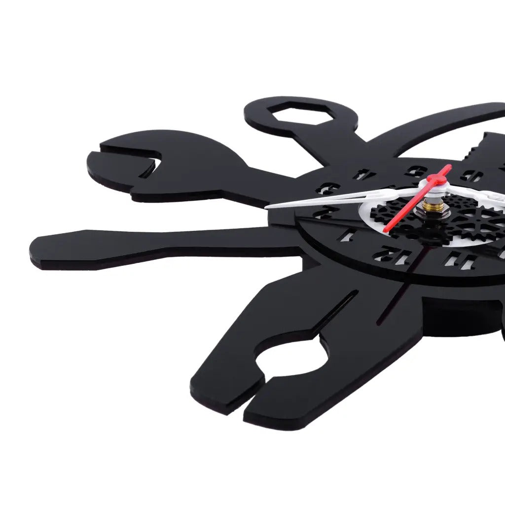 Ultimate Mechanic Tool Clock, 12″ Black