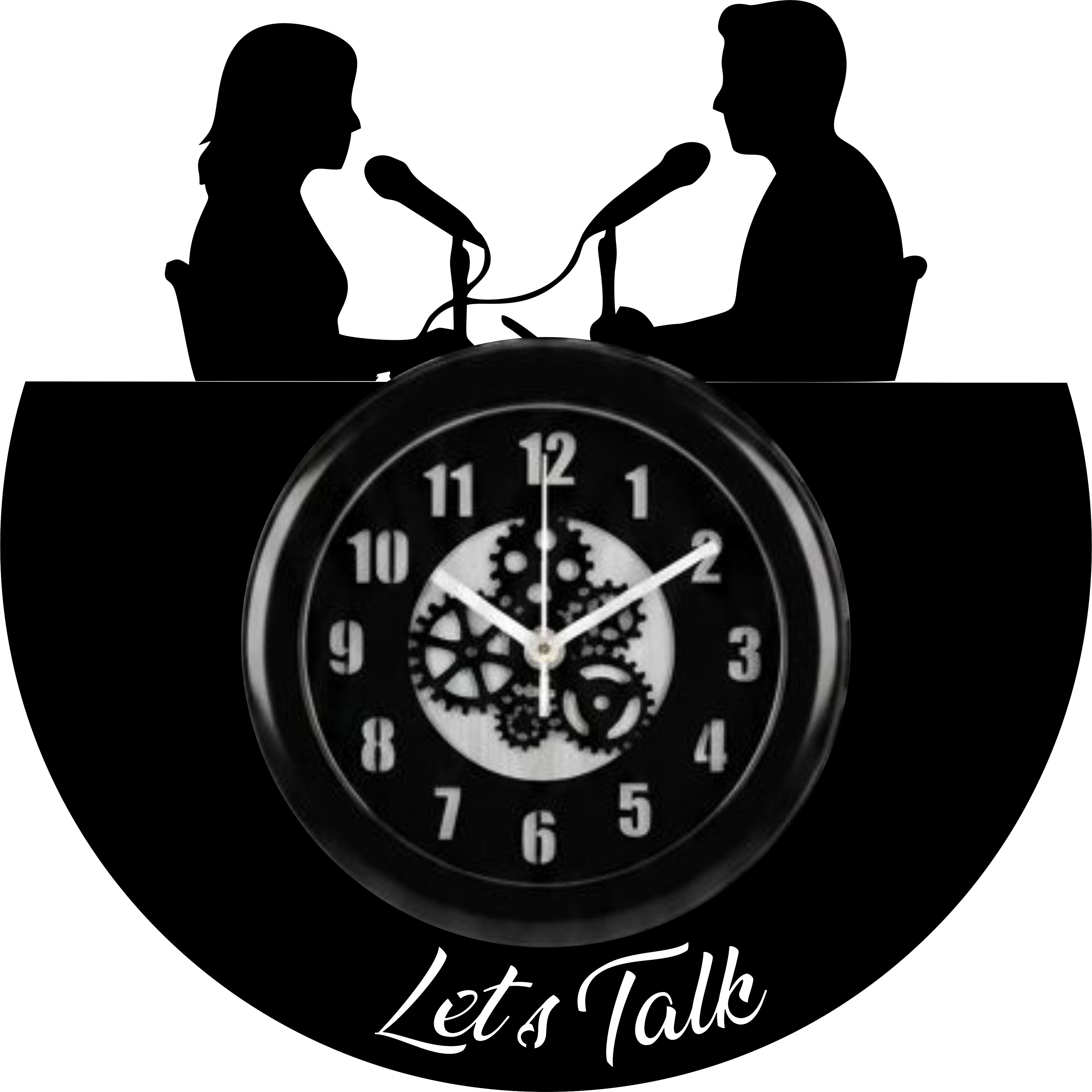 Podcast Studio Wall Clock 12 inch