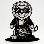 Cool Lion Premium Acrylic Wall Clock 12"