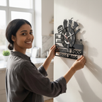 "Yummy Food, Good Mood" Premium Acrylic Wall Clock 12"