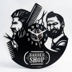 Stylish 2 Men’s Salon Wall Clock, 12″ Premium Barbershop  Wall Clock