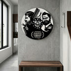 Stylish 2 Men’s Salon Wall Clock, 12″ Premium Barbershop  Wall Clock