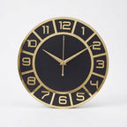 Gold & Black Luxury Wall Clock 12"