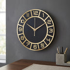Gold & Black Luxury Wall Clock 12"