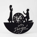 I Love You Wall Clock, 12″ Numbered Wall Clock, Black
