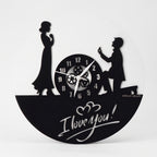 I Love You Wall Clock, 12″ Numbered Wall Clock, Black