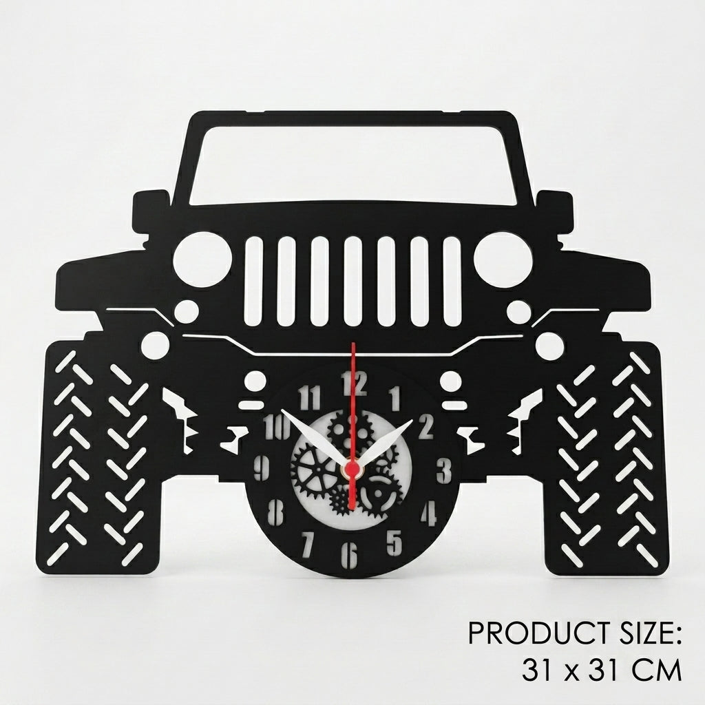 Off-Road SUV Wall Clock 12"  Premium Plexi Glass Wall Clock