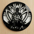 Yoga 12” PlexiGlass Glossy Black Wall Clock