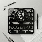 Footwear Studio || Square Acrylic Wall Clock || 12" with Glass Cover