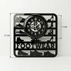 Footwear Studio || Square Acrylic Wall Clock || 12" with Glass Cover