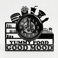 Yummy Food, Premium Glass-Cover Wall Clock