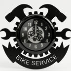 "Bike Service" Premium Glass-Cover Wall Clock