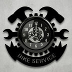 "Bike Service" Premium Glass-Cover Wall Clock