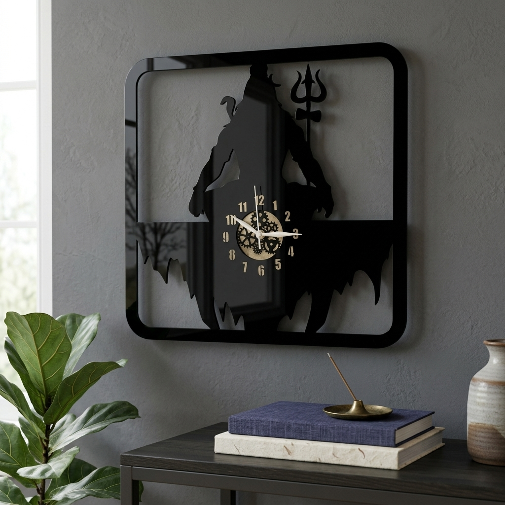 Mahadev Wall Clock 12 inch