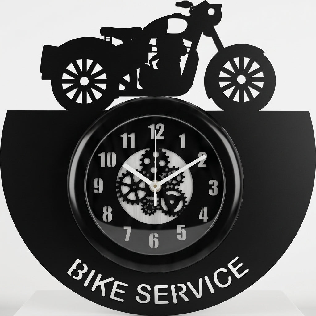 Bike Service Wall Clock 12 Inch