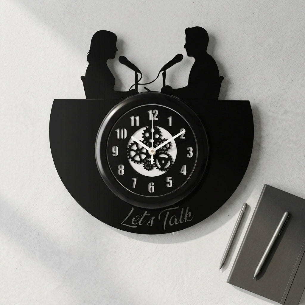 Podcast Studio Wall Clock 12 inch