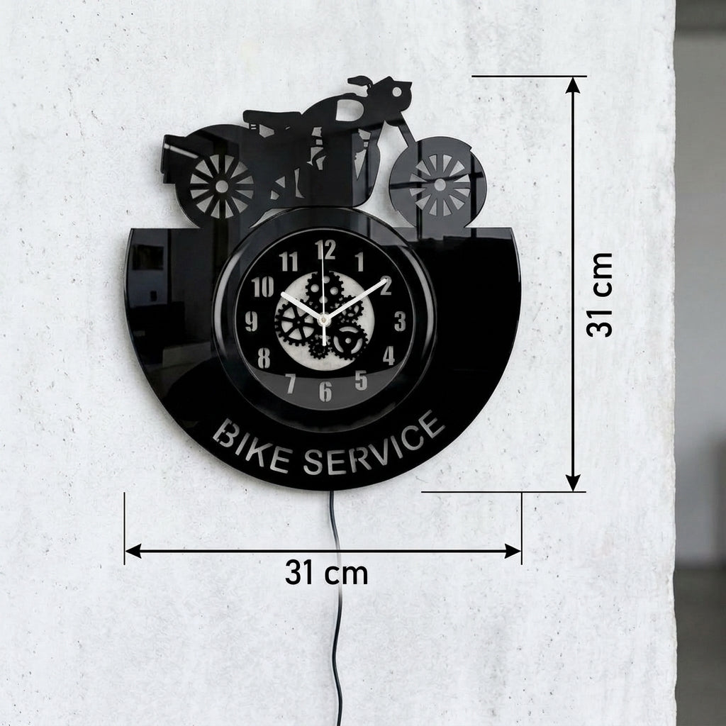 Bike Service Wall Clock 12 Inch