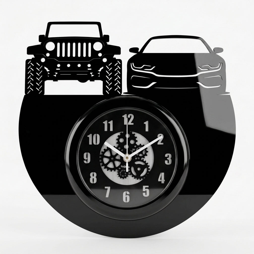 Off-Road Car Wall Clock 12 inch with Glass