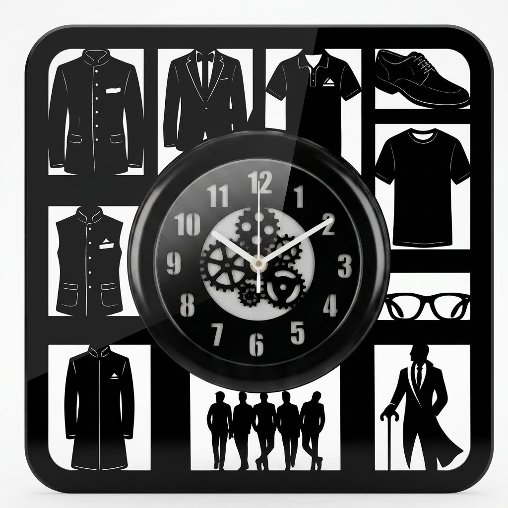 Men's Fashion Wall Clock 12 inch