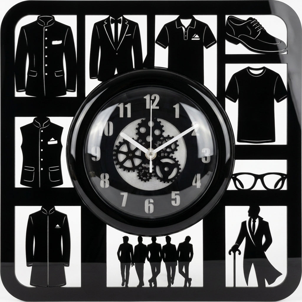 Men's Fashion Wall Clock 12 inch