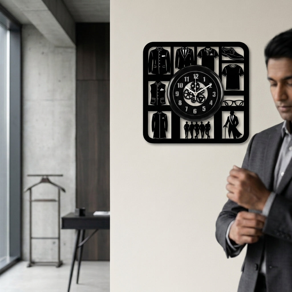 Men's Fashion Wall Clock 12 inch