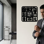 Men's Fashion Wall Clock 12 inch
