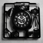 Camera Gear Square Wall Clock 12 inch