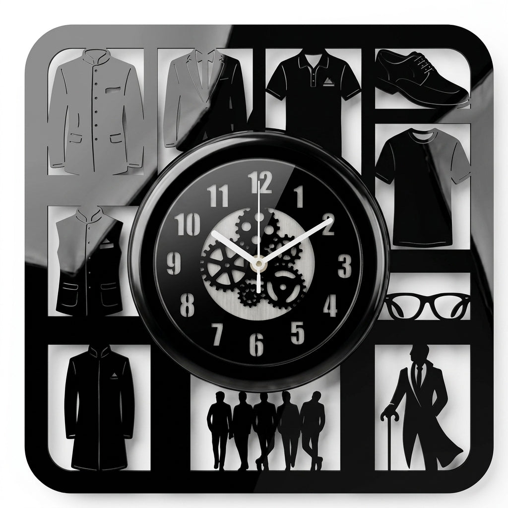 Men's Fashion Wall Clock 12 inch