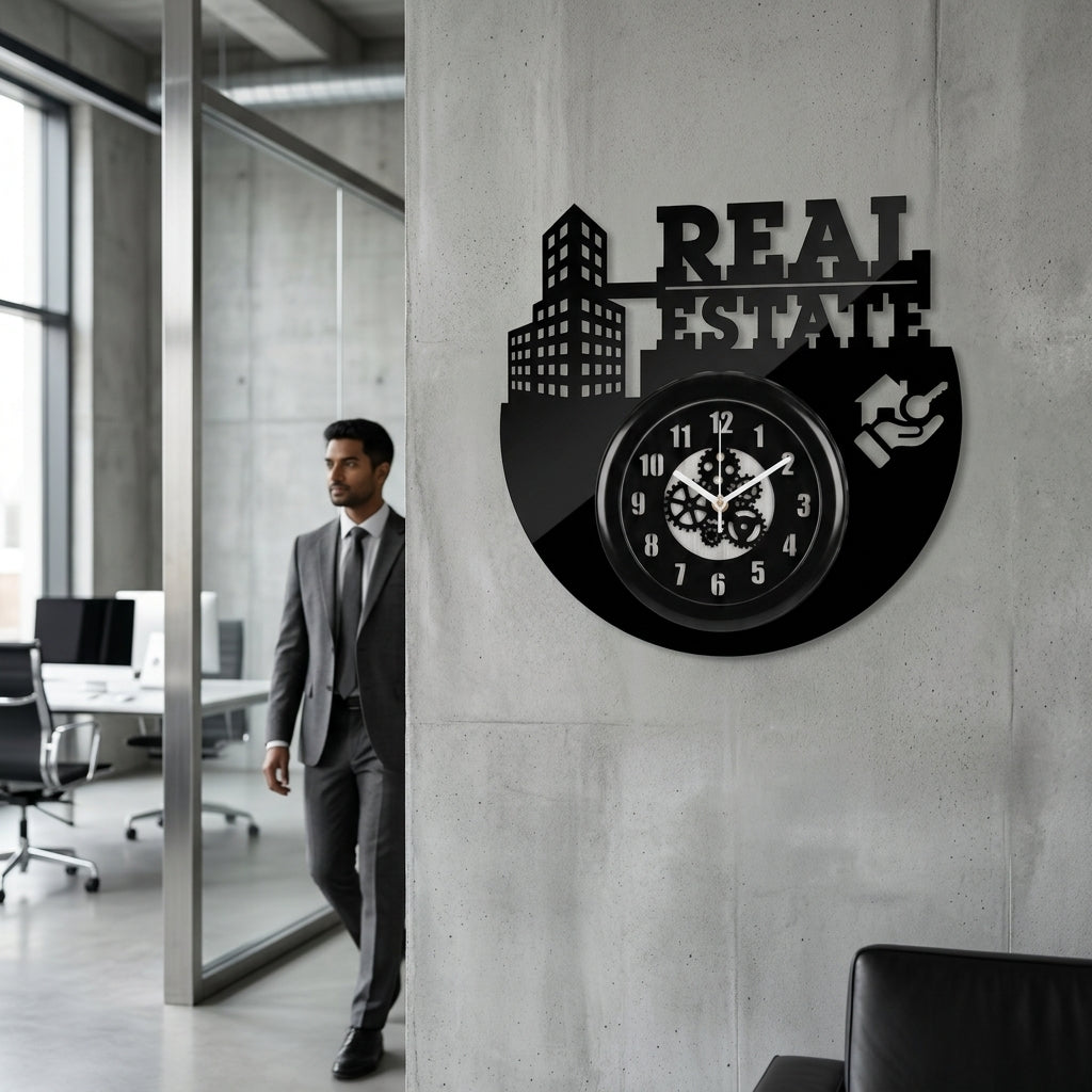 Property Consultant Acrylic Wall Clock 12 inch