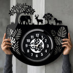 Jungle Acrylic Wall Clock 12 inch With Glass